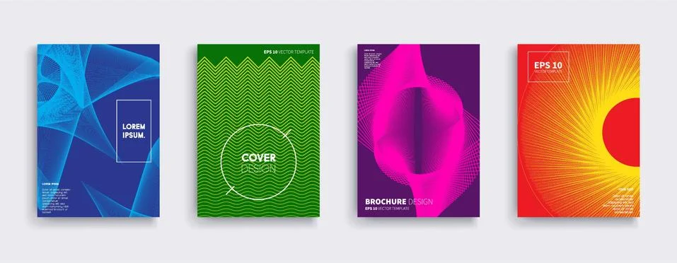 Vector cover designs. Future Poster template. Smartphone modern background set. Ilustración de archivo