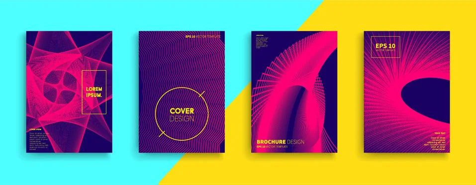Vector cover designs. Future Poster template. Smartphone modern background set. 스톡 일러스트