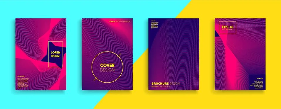 Vector cover designs. Future Poster template. Smartphone modern background set. 스톡 일러스트