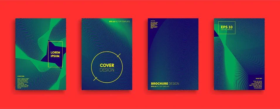 Vector cover designs. Future Poster template. Smartphone modern background set. Stock Illustration