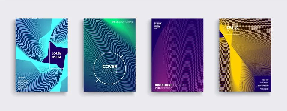 Vector cover designs. Future Poster template. Smartphone modern background set. 스톡 일러스트