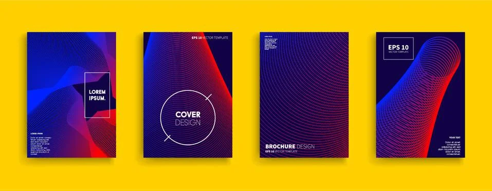 Vector cover designs. Future Poster template. Smartphone modern background set. イラスト素材