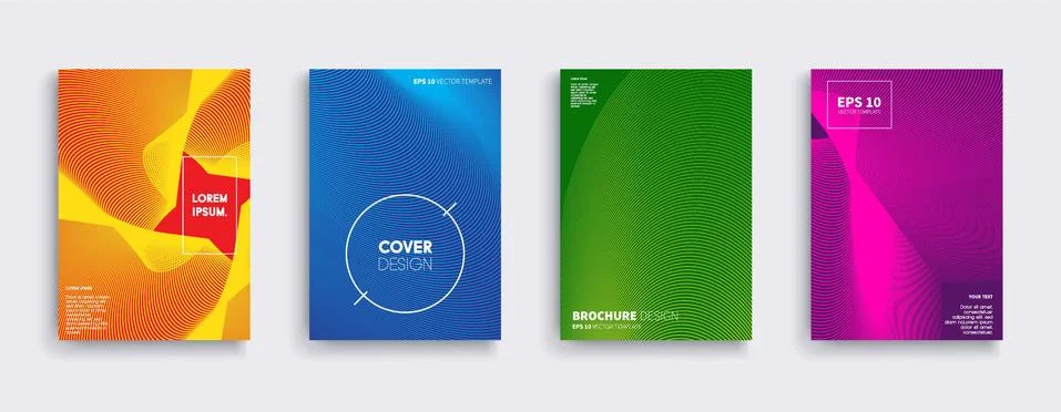 Vector cover designs. Future Poster template. Smartphone modern background set. 库存插图