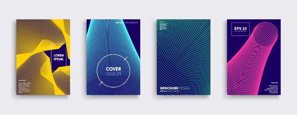 Vector cover designs. Future Poster template. Smartphone modern background set. Stock Illustration