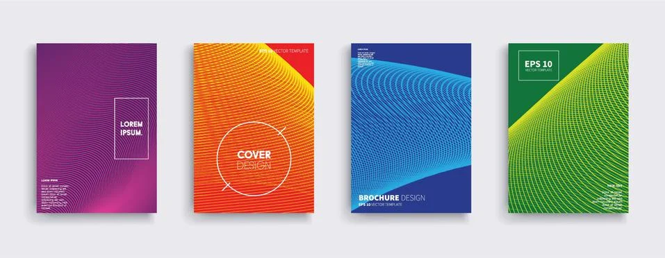 Vector cover designs. Future Poster template. Smartphone modern background set. Stock Illustration