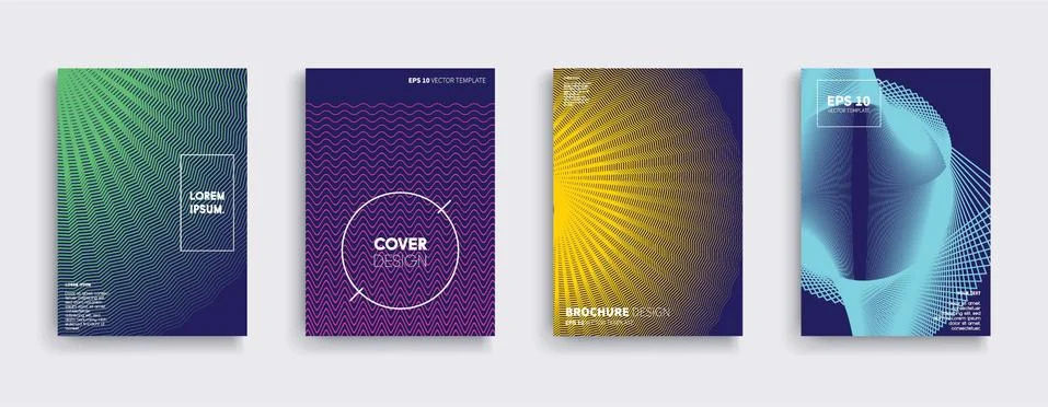 Vector cover designs. Future Poster template. Smartphone modern background set. 스톡 일러스트