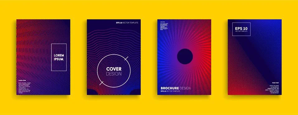 Vector cover designs. Future Poster template. Smartphone modern background set. Stock Illustration