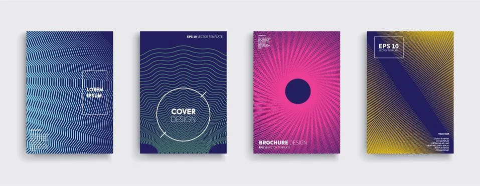 Vector cover designs. Future Poster template. Smartphone modern background set. Stockillustratie