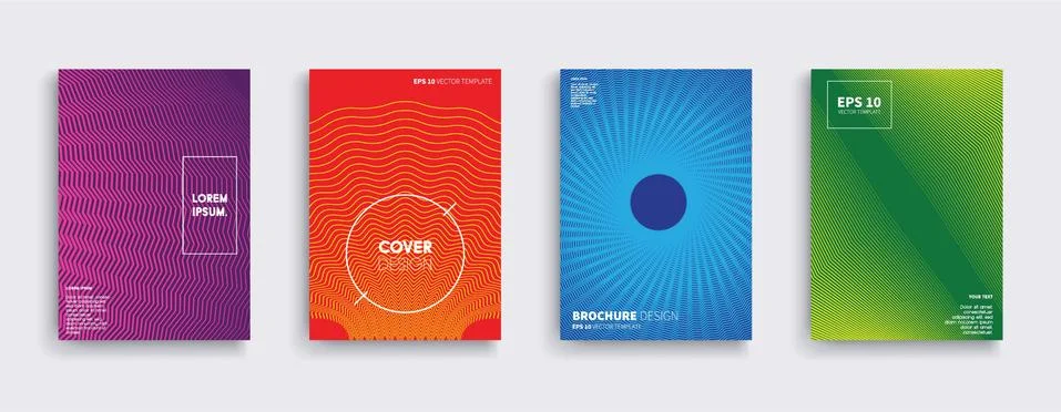 Vector cover designs. Future Poster template. Smartphone modern background set. Stockillustratie