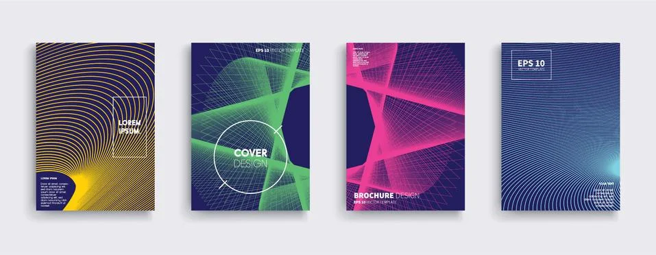 Vector cover designs. Future Poster template. Smartphone modern background set. 스톡 일러스트