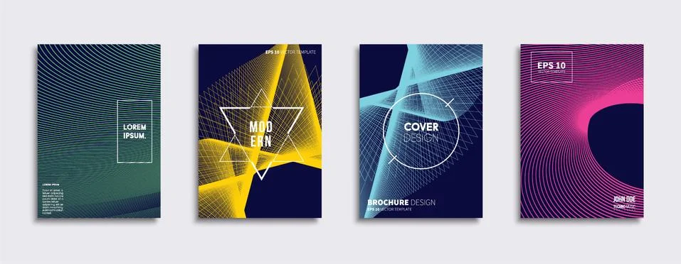 Vector cover designs. Future Poster template. Smartphone modern background set. Stockillustratie