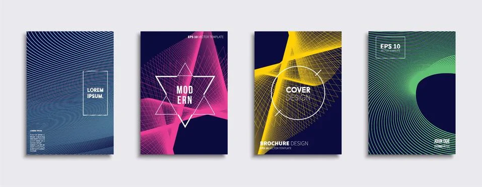 Vector cover designs. Future Poster template. Smartphone modern background set. Stockillustratie