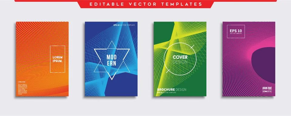 Vector cover designs. Future Poster template. Smartphone modern background set. Stockillustratie