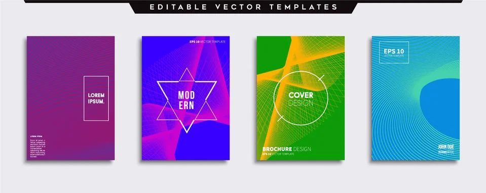 Vector cover designs. Future Poster template. Smartphone modern background set. 스톡 일러스트