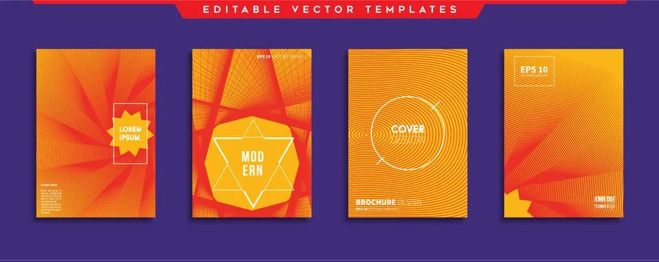 Vector cover designs. Future Poster template. Smartphone modern background set. Stock Illustration