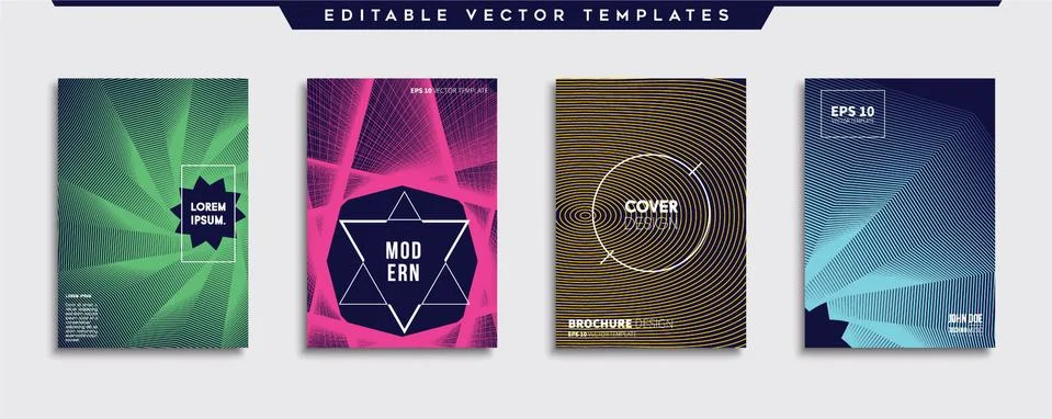 Vector cover designs. Future Poster template. Smartphone modern background set. イラスト素材