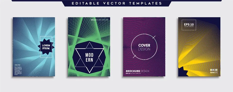 Vector cover designs. Future Poster template. Smartphone modern background set. 스톡 일러스트