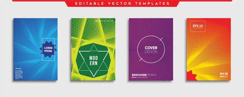 Vector cover designs. Future Poster template. Smartphone modern background set. 스톡 일러스트
