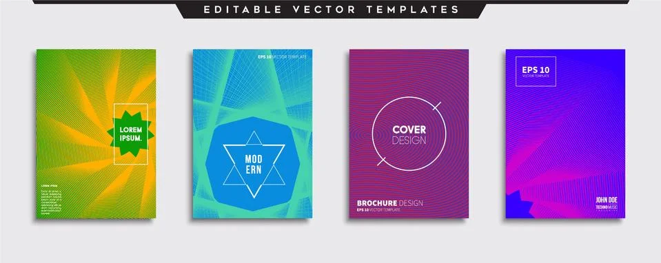 Vector cover designs. Future Poster template. Smartphone modern background set. Stockillustratie