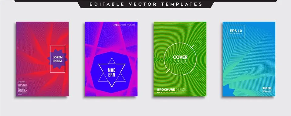 Vector cover designs. Future Poster template. Smartphone modern background set. 스톡 일러스트