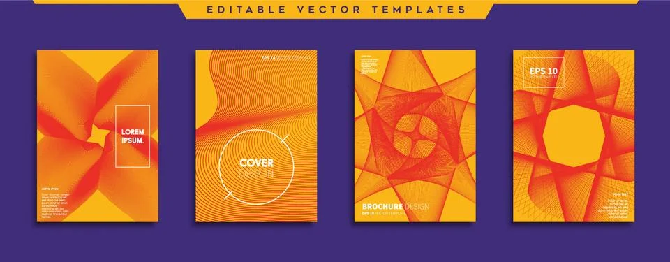 Vector cover designs. Future Poster template. Smartphone modern background set. Stockillustratie