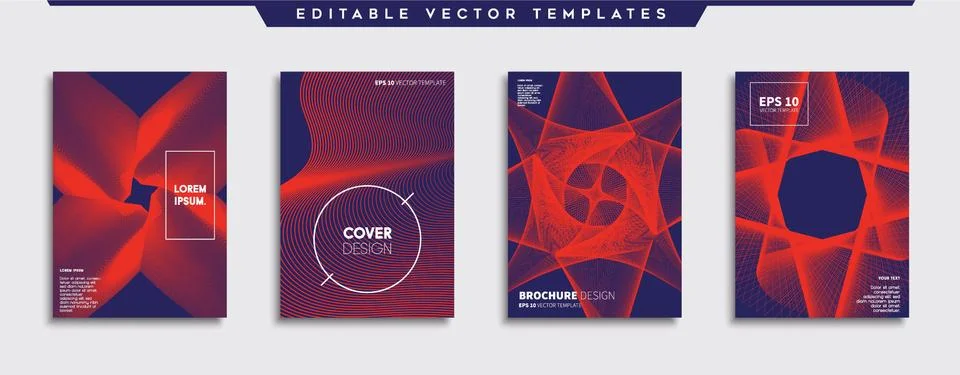 Vector cover designs. Future Poster template. Smartphone modern background set. 스톡 일러스트