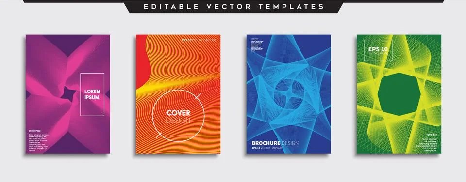 Vector cover designs. Future Poster template. Smartphone modern background set. 스톡 일러스트