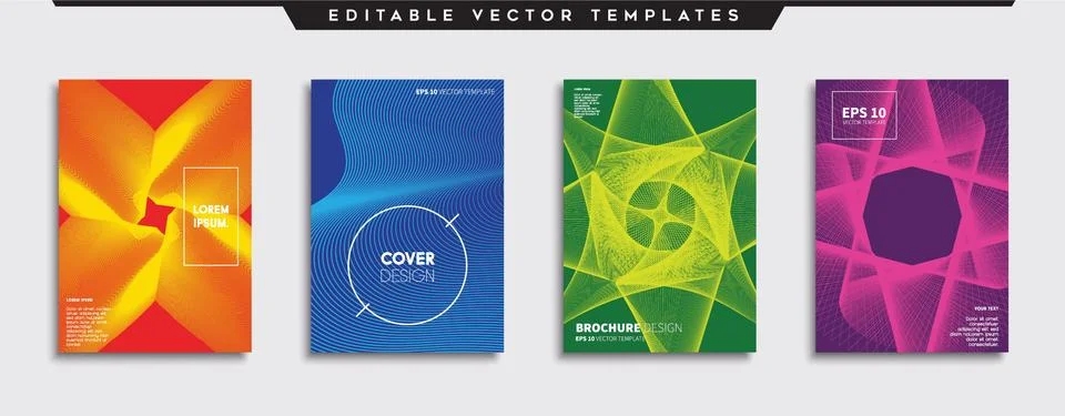 Vector cover designs. Future Poster template. Smartphone modern background set. 스톡 일러스트