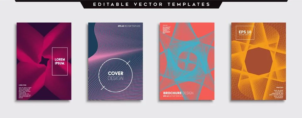 Vector cover designs. Future Poster template. Smartphone modern background set. 스톡 일러스트