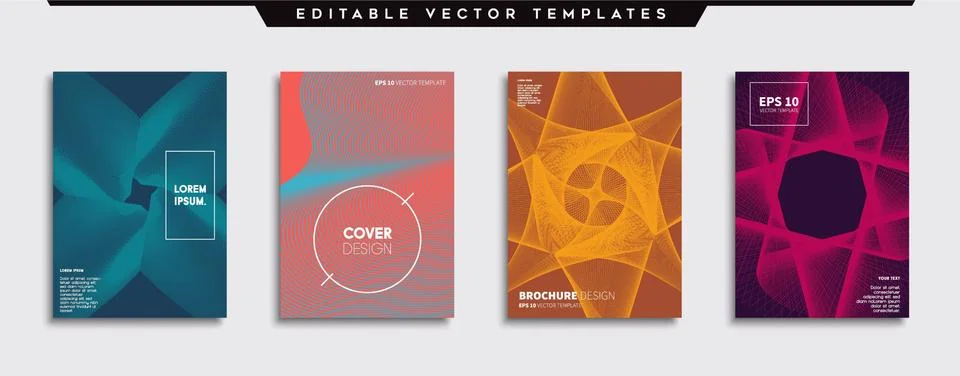 Vector cover designs. Future Poster template. Smartphone modern background set. Stockillustratie