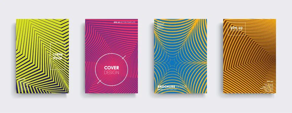 Vector cover designs. Future Poster template. Smartphone modern background set. Illustrazione stock