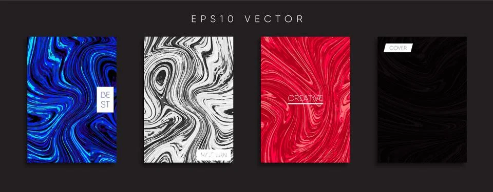 Vector cover designs. Future Poster template. Smartphone modern background set. Illustrazione stock