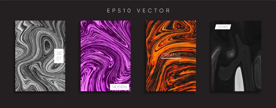 Vector cover designs. Future Poster template. Smartphone modern background set. Stock Illustration