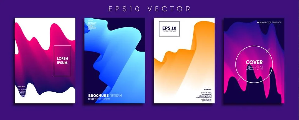 Vector cover designs. Future Poster template. Smartphone modern background set. Stockillustratie