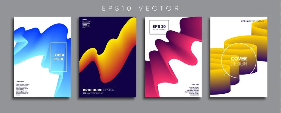 Vector cover designs. Future Poster template. Smartphone modern background set. 스톡 일러스트
