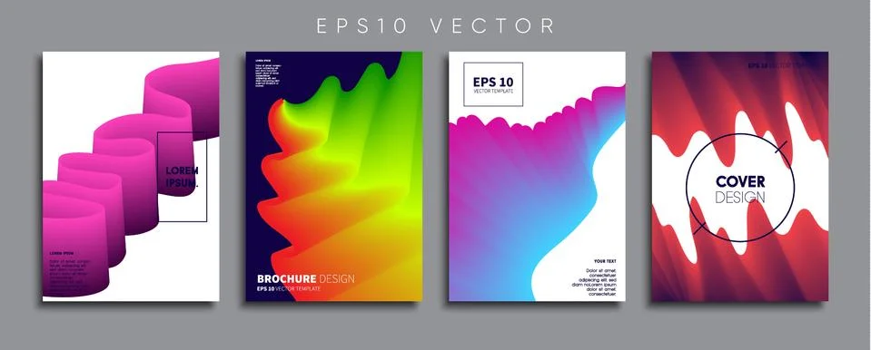 Vector cover designs. Future Poster template. Smartphone modern background set. Stockillustratie