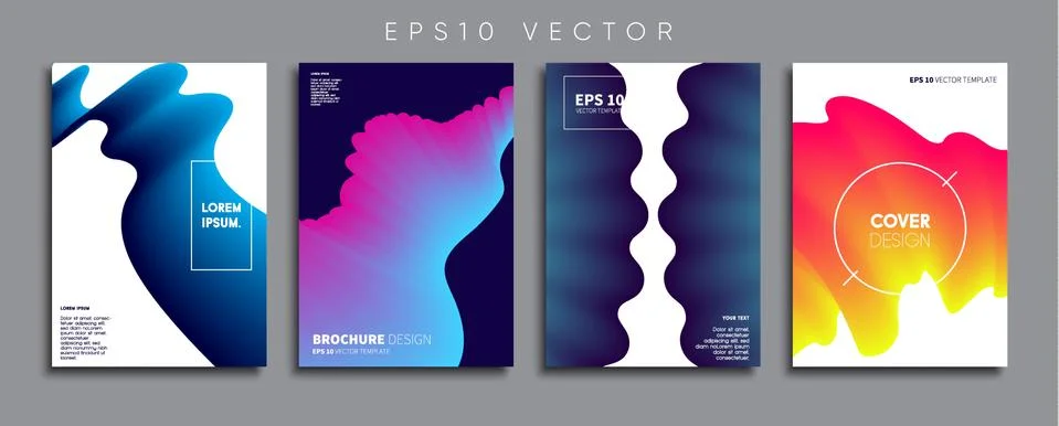 Vector cover designs. Future Poster template. Smartphone modern background set. 스톡 일러스트