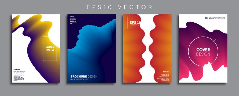Vector cover designs. Future Poster template. Smartphone modern background set. 스톡 일러스트