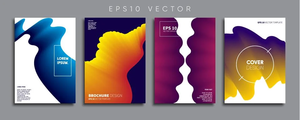 Vector cover designs. Future Poster template. Smartphone modern background set. イラスト素材