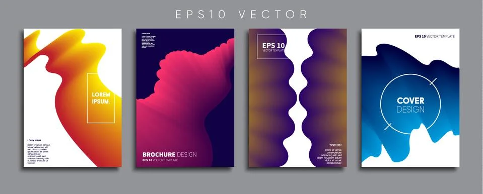 Vector cover designs. Future Poster template. Smartphone modern background set. Stockillustratie