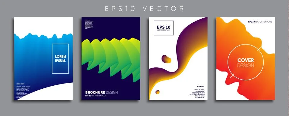 Vector cover designs. Future Poster template. Smartphone modern background set. Stockillustratie