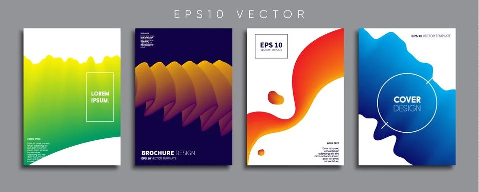 Vector cover designs. Future Poster template. Smartphone modern background set. Stock Illustration