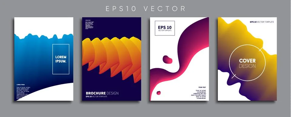 Vector cover designs. Future Poster template. Smartphone modern background set. Иллюстрация