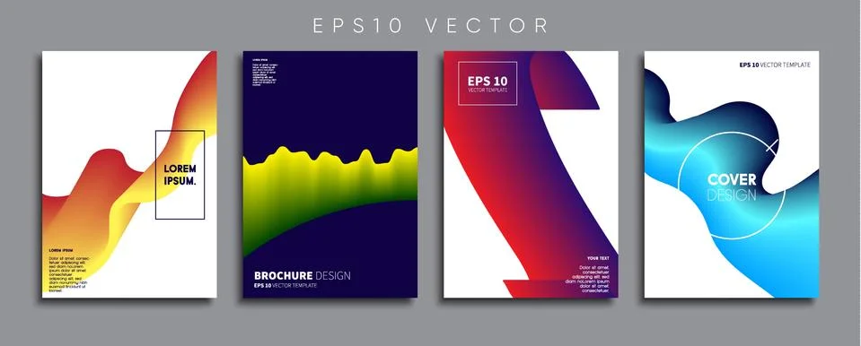 Vector cover designs. Future Poster template. Smartphone modern background set. Stockillustratie