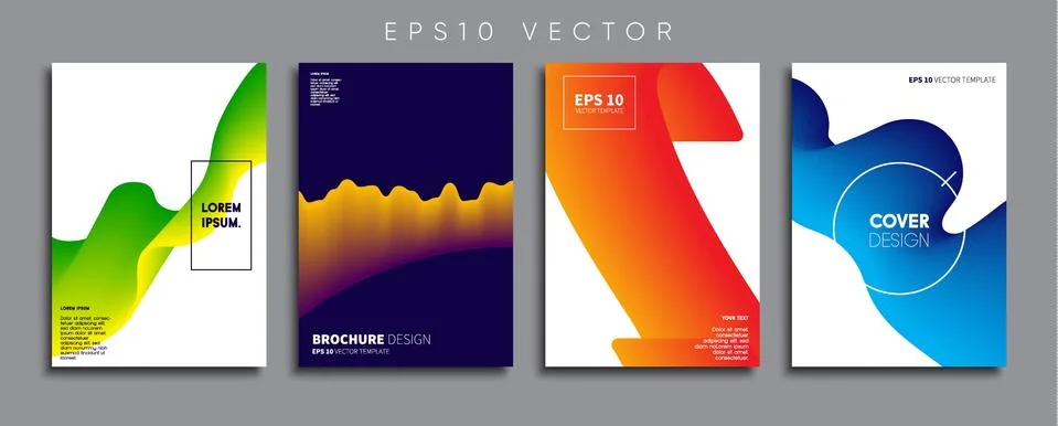 Vector cover designs. Future Poster template. Smartphone modern background set. Иллюстрация