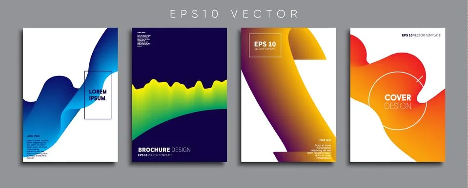 Vector cover designs. Future Poster template. Smartphone modern background set. 스톡 일러스트