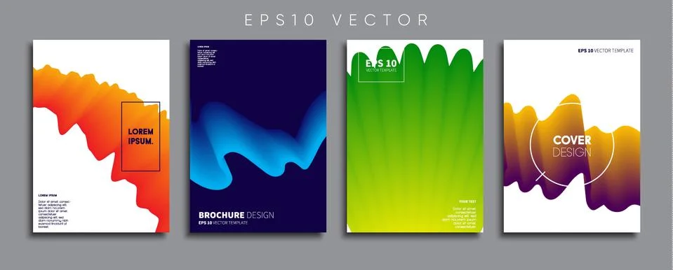 Vector cover designs. Future Poster template. Smartphone modern background set. Stockillustratie
