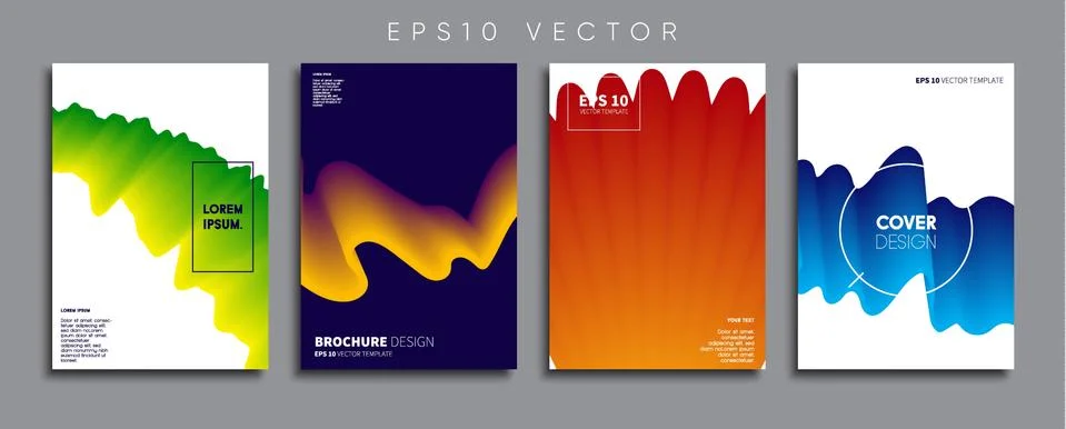 Vector cover designs. Future Poster template. Smartphone modern background set. 스톡 일러스트