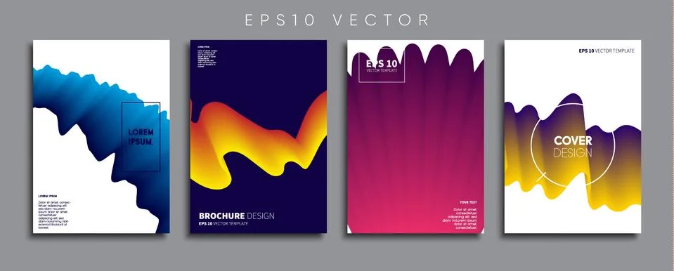 Vector cover designs. Future Poster template. Smartphone modern background set. 스톡 일러스트