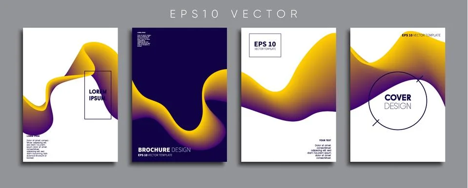 Vector cover designs. Future Poster template. Smartphone modern background set. Illustrazione stock